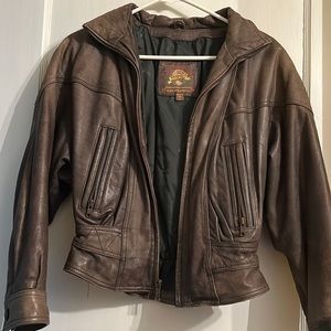 Vintage Wilson cropped leather jacket XS